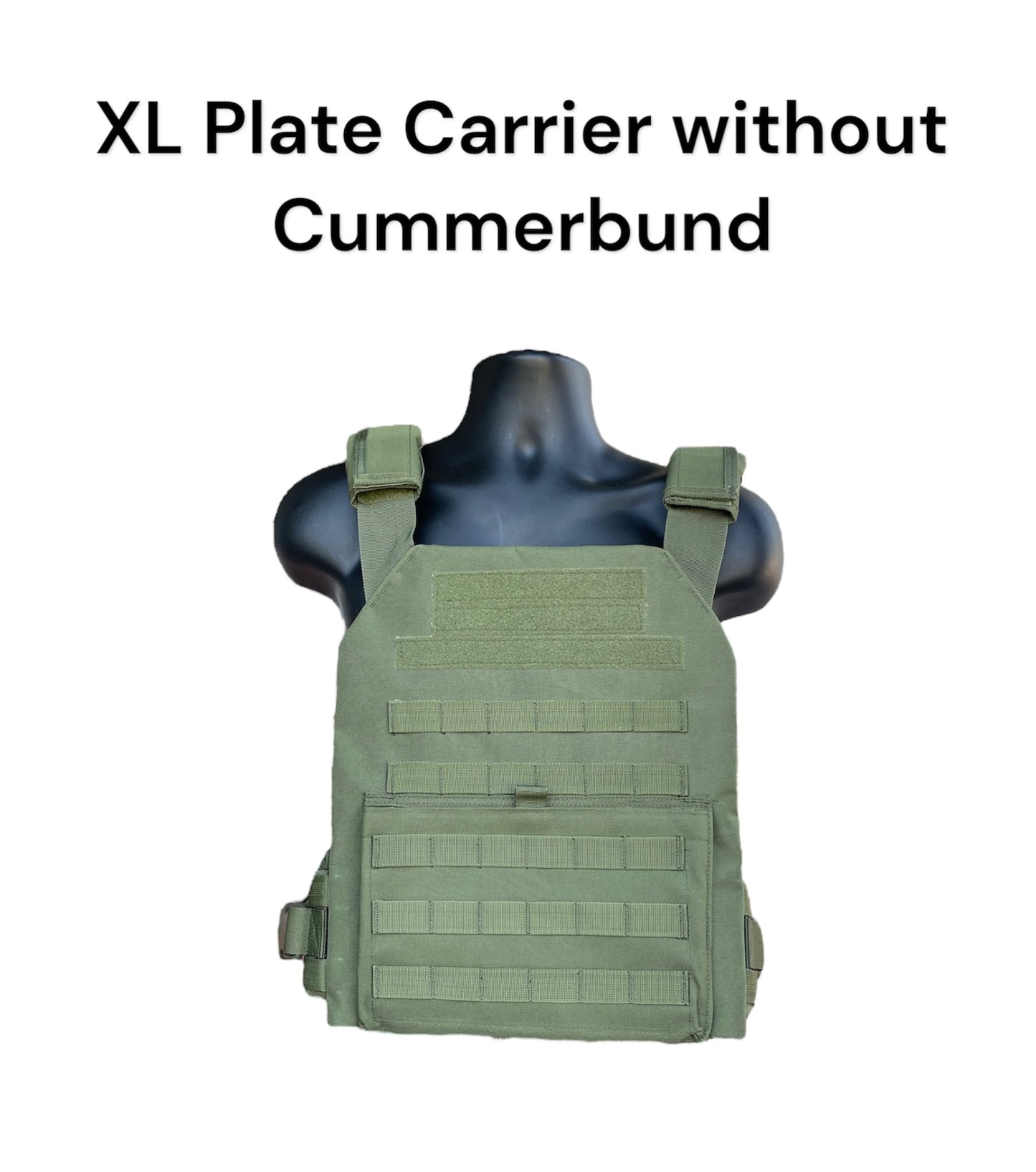 Extra Large 11"x14" Nylon Plate Carrier without Cummerbund