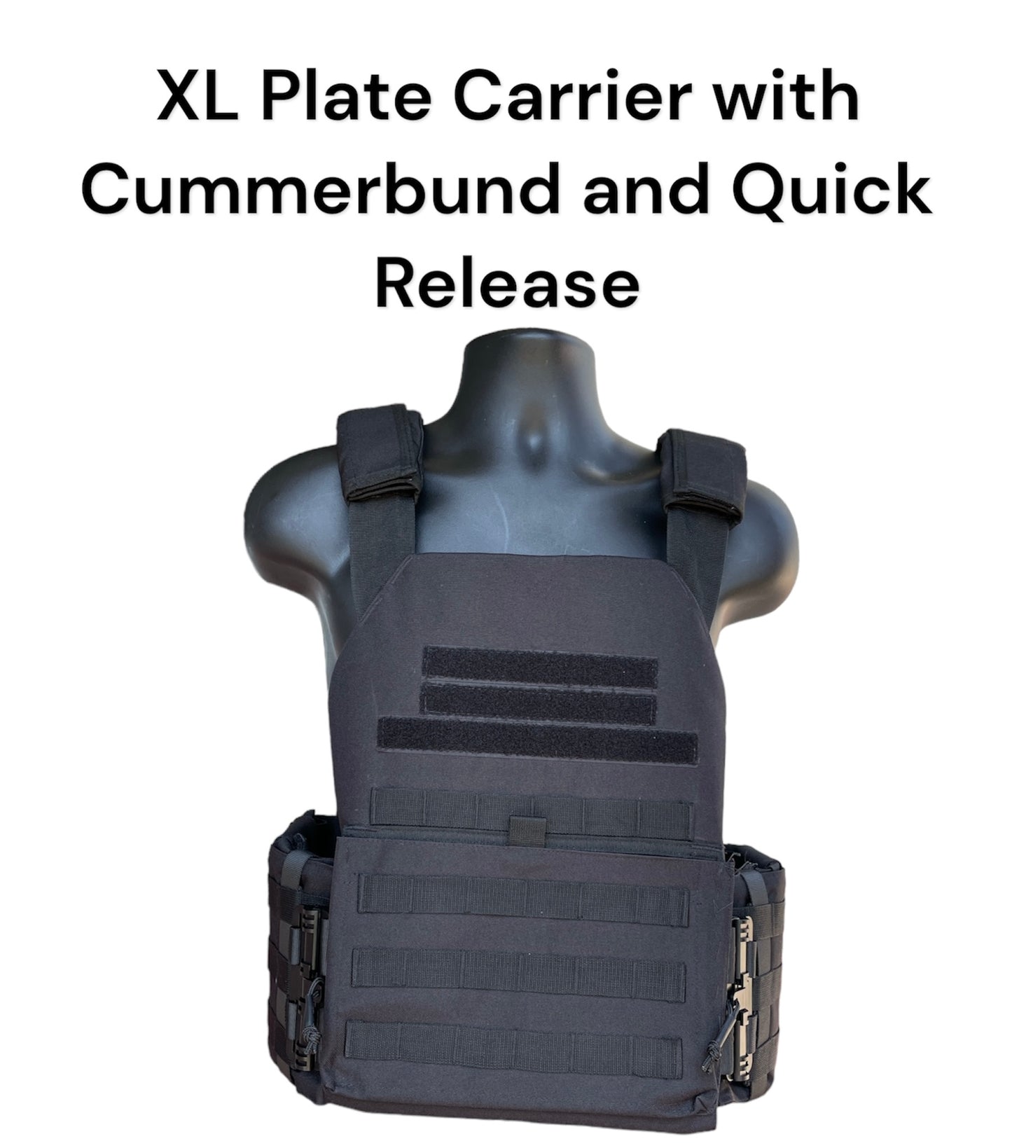 Extra Large 11"x14" Nylon Plate Carrier with Cummerbund and Quick Release Kit