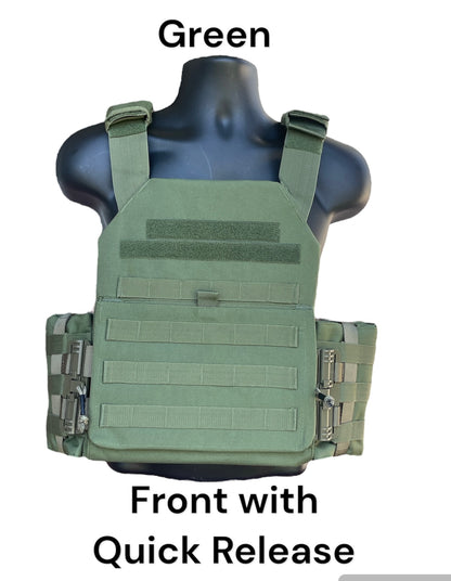 Large Nylon Plate Carrier with Cummerbund and Quick Release Kit